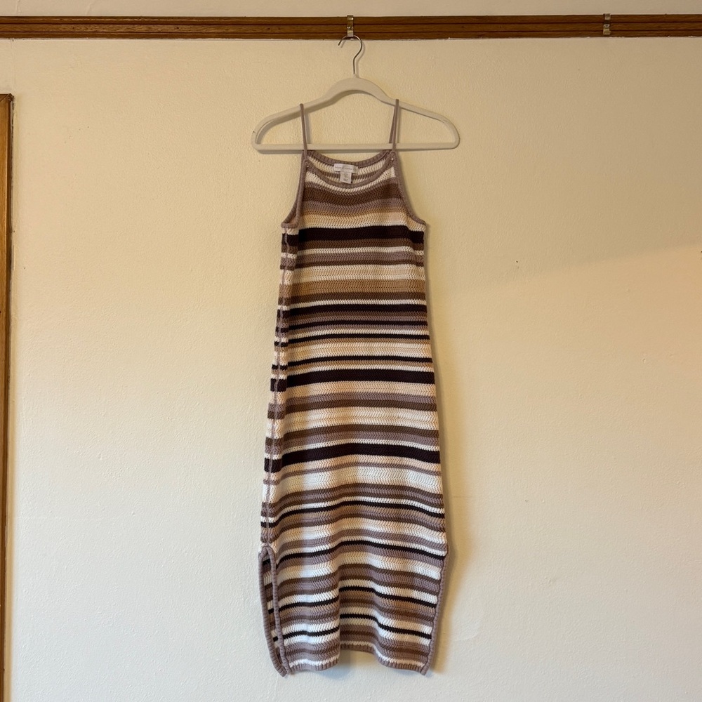 House of Harlow 1960 Brown Stripe Knit Dress